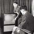 photo: The first Mitsubishi Electric television (Model 101K-17), launched in 1953.